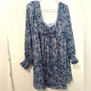 NWT BCBGeneration Floral Print Babydoll Mini Dress